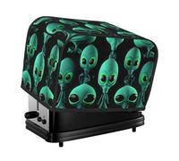 Toaster Covers 2 Slice Aliens Bread Machine Cover Quilted Washable Appliance Cover Bread Maker Protective For Kitchen Small Appliance
