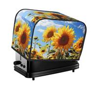 Toaster Covers 2 Slice Beautiful Sunflower Bread Machine Cover Quilted Washable Appliance Cover Bread Maker Protective For Kitchen Small Appliance