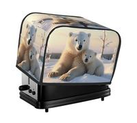 Toaster Covers 2 Slice Cute Polar Bears Bread Machine Cover Quilted Dustproof Toaster Cover Washable Bread Maker Protective For Kitchen Small Appliance