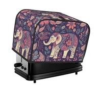 Toaster Covers 2 Slice Flower-Elephant Bread Machine Cover Quilted Washable Appliance Cover Bread Maker Protective For Kitchen Small Appliance