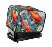 Toaster Covers 2 Slice Japanese Pretty Red Carp Fish Bread Machine Cover Quilted Washable Appliance Cover Bread Maker Protective For Kitchen Small Appliance