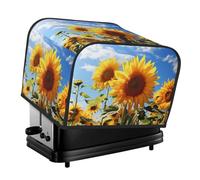 Toaster Covers 4 Slice Beautiful Sunflower Bread Machine Cover Quilted Washable Appliance Cover Bread Maker Protective For Kitchen Small Appliance