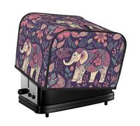 Toaster Covers 4 Slice Flower-Elephant Bread Machine Cover Quilted Washable Appliance Cover Bread Maker Protective For Kitchen Small Appliance