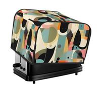 Toaster Covers 4 Slice Mid-Century Modern Art Cat Bread Machine Cover Quilted Washable Appliance Cover Bread Maker Protective For Kitchen Small Appliance