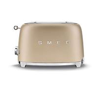 Toaster for Two Slices of Bread and with a Power of 950 W from Smeg TSF01CHMEU - Champagne matt