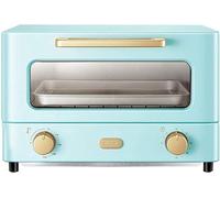 Toaster Oven, 12L Mini, Electric Cooker and Grill, Home Baking Small, Timer, Double Glass Door, Top and Bottom Heat, 1000W Convection Countertop (Blue)(Blue)