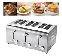 Toasters, Kitchen Essentials, 2/4/6/business Dual-purpose, 7-level Temperature Control, Anti-slip Foot Pads, Automatic Ejection, Freezing/cancel/reheating Function(6)