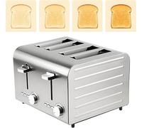 Toasters, Kitchen Essentials, 2/4/6/business Dual-purpose, 7-level Temperature Control, Anti-slip Foot Pads, Automatic Ejection, Freezing/cancel/reheating Function(4)
