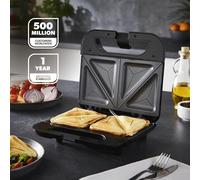 Toastie Maker 2 Slice Sandwich Toaster Non-Stick Machine Easy Clean 750W Geepas