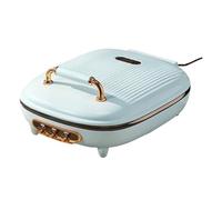 Toastie Maker Sandwich Toaster Home-use Double-sided Heating Deep Pancake And Flatbread Maker Double-plate Baking Tray Electric Griddle(Blue)