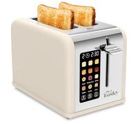 Toastley 2 Slice Smart Toaster with Touchscreen Control, 6 Browning Levels & 6 Bread Modes, Extra-Wide Slots, Bagel/Defrost/Reheat, Extra-Lift Lever, 880W