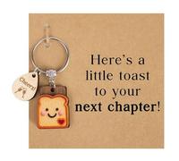 Toasts Keychain New Beginnings Cartoon Keychains Keyring Next Chapters Keychain Jewelry New Beginning Gifts Inspirational Presents for Women