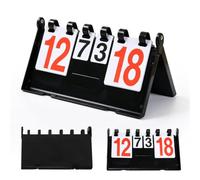 TOATELU 6 Digit Sports Competition Scoreboard, Portable Flip Scoreboard, Digit Competition, for Table Tennis, Badminton, Basketball, Handball, Baseball - 38 x 21 cm