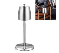 TOATELU Adjustable Standing Ashtray, Height Extendable 34-68 cm, Large Stainless Steel Ashtray Stand with Lid and Non-Slip Base, Standing Ashtray for Outdoor and Indoor Use