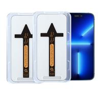 ToatlHeal 2-Pack Waterfall Screen Protector For Iphone 16 15 14 13 12 Plus Pro Max, Clear 9h Tempered Glass Film, Full Screen Privacy Screen,Super Fast Installation (HD Film,for iPhone16Pro)