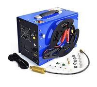 TOAUTO A3 PCP Air Compressor, Unique Vertical+Wire Spool Portable Design, Auto-Stop, Oil/Water-Free, 4500Psi/30Mpa, 8MM Quick-Connector for Paintball/PCP Air Rifle/Tank, 110V AC or 12V Car Battery