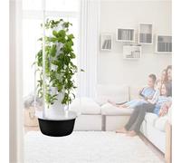 ToayNia Hydroponic Tower Hydroponics Growing Tower,Hydroponics Growing Kit Tower, Vertical Garden Planter Indoor Smart Garden Kit,For Fruits And Vegetables Black-5layers+plantlight