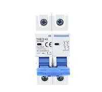 TOB7Z-63 2P DC 1000V Solar Mini Circuit Breaker 3A 6A 10A 16A 20A 25A 32A 40A 50A 63A MCB for PV System 1Pcs(3A)