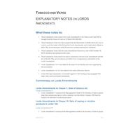 Tobacco and Vapes Bill Explanatory Notes on Lords amendments (House of Commons) HCB 405-EN
