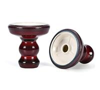 Tobacco Head Shisha Phunnel Head - Kitosun Pivot Shisha Head Hookah Bowl 320 g Clay Bowl with Edge Compatible with All HMD Provost & Foil for Shisha Flavours 15-20 g (Red)