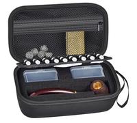 Tobacco Pipe Bag Pouch, Smoking Pipe Case Holder Fits for 7 Inches Pipes with 2 Plastic Containers for Tobacco Set Organizer for Other Accessories and Cleaners (Box Only)