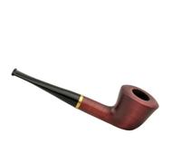Tobacco Pipe Pear Wood Pipe Smooth Rustic Straight Dublin Shape Handmade Pipe 9mm Filter Made in Poland Model N316 (Cherry)