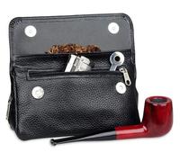 Tobacco Pouch， Cigarette Tobacco Pouch Case Hand Rolling Wallet Holder - Pipe
