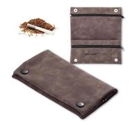 Tobacco Pouches, Genuine Soft Leather Premium Quality Tobacco Pouch, Premium Leather Tobacco Pouch, Handmade Cigarette Case Bag for Rolling Tobacco (Black)