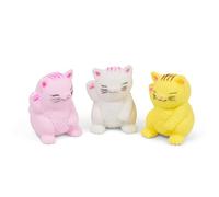 Tobar 38757 SCRUNCHEMS Stretchies Lucky CAT Stress Squish Ball Toy, Multiple Colours