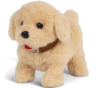 Tobar Animigos Flipping Labrador Puppy Electronic Soft Dog Toy,White,Small