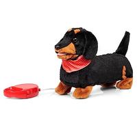 Tobar Animigos Scampering Dashshund Animated Sausage Dog Toy, 35988, Noir E Fauve