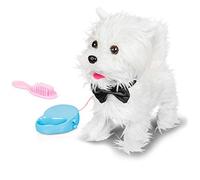 Tobar Animigos Walking Westie Electronic Dog Soft Toy, for ages 3 years +, White