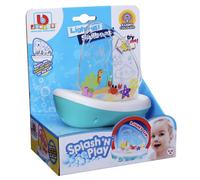 Bburago JUNIOR SPLASH N PLAY LIGHT UP SAILBOAT Preschool bath Toy, 15 cm, Blue-white