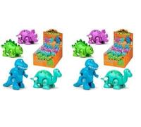 Tobar CLOCKWORK DINOSAUR Wind-UP Toy, Brown (Pack of 2)