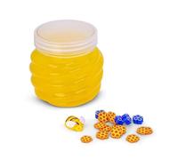 Tobar Honey Bee Slime with Honeycomb and Flower Charms, Yellow Stretchy Slime in Beehive Container, Ages 3+, Sensory Play Toy