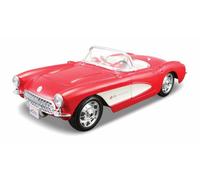 Tobar M39275 Maisto CORVETTE 1:24 Scale Build-it-Yourself Die-Cast Model Kit Chevrolet, Red/White, Medium