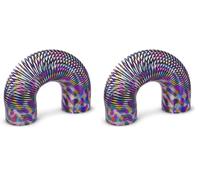 Tobar METALLIC SPARKLY SPRINGY Coil Spring Toy, Multiple Colours (Pack of 2)