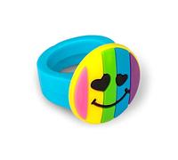 Tobar Rainbow Chunky Ring Soft Plastic Toy Jewellery - 1 Design Sent at Random