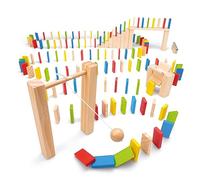 Tobar Wooden Domino Race 200-piece Toy Set,Mixed,00435