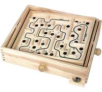 Tobar Wooden Labyrinth Marble Maze Toy, Brown