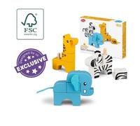 Tobar-Wooden Stack And Play Safari Animals