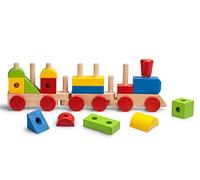 Tobar 36452 Wooden Stack 'N' Sounds Train Toy, Assorted Designs and Colours, Medium