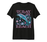 TOBAY Beach NY Dolphin Colorful Beach Souvenir Premium T-Shirt