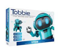 Tobbie the Self-Guiding AI Robot STEM Kit - Build Your Own Interactive Robot Toy - Educational Science & Coding Construction Set for Kids - Blue Robotics Gift