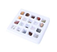 TOBBOMEY 1 Box Natural Crystal Mineral Specimen Kit for Educational Science Supply Early Learning Geology Rocks Collection Box Stem Teaching Aid for Exploration and Creative Development