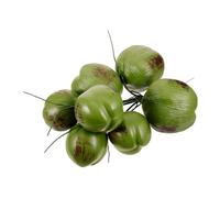 TOBBOMEY 1 Bunch Artificial Lifelike Coconuts Fruit Model Tropical Decorative Simulation Prop for Jungle Hawaiian Luau Wedding Party Table Display Plastic