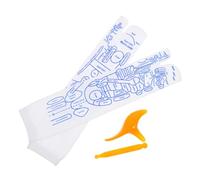 TOBBOMEY 1 Set Reflexology Socks Set with Acupressure Tools for Relaxation Foot Therapy Socks for Home Office Travel Soft Breathable for Comfort Includes Trigger Point Massage Stick