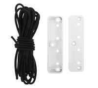 TOBBOMEY 1 Set RV Storage Shelf Anti-Fall Rail with Bungee Cord Guard Space Saving Trailer Cabinet Retaining Line for Motorhome Overhead Open Shelves