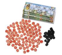 TOBBOMEY 1 Set Set Russian Bingo Cards Game Family Party Bingo Set with Calling Cards Fun for Theme Parties Birthdays and Family Activities for Math Teaching and Crafts