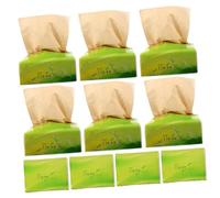 TOBBOMEY 10 Packs Practical Napkin Tissue Paper Made from Bamboo Pulp, Lightweight and Soft Paper Extraction for Hotel and Public Use, Home Accessories for Outdoor Travel and Daily Needs